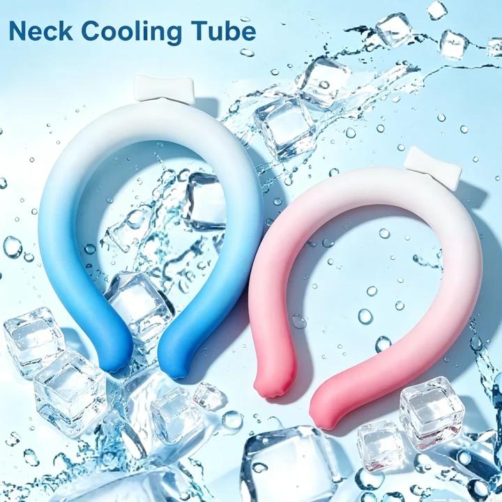 2026 New Neck Cooling Tube, Reusable Natural Crystallization Cooling Ring (Below 28°C Solidification), Wearable Hands-Free Ice Collar Cooler for Hot Weather Relief, Portable Cooling Essential for Men & Women, Summer Gifts