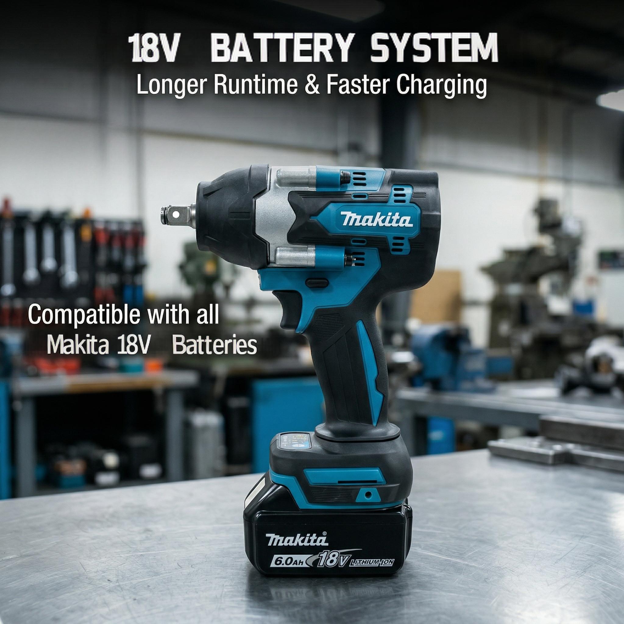 Makita DTW700 Impact Wrench, 700Nm Torque, 0-2700IPM for Heavy-Duty Fastening tool kit set Cordless Drill Household machine power brushless diy garage use great gift workshop repair work