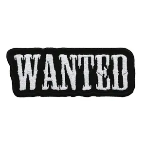 Wanted embroidered Biker patch