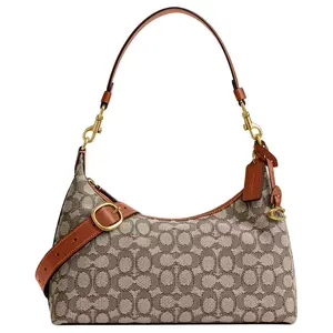 COACH Juliet 30 Large Tote with Jacquard Print for Women in Cocoa Amber