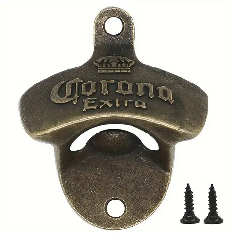 Vintage Wall-Mounted Bottle Opener, 1 Count Zinc Alloy Bottle Cap Remover with Screws, Easy-to-Install Bottle Opener for Home Bar and Cafe, Home Bar Accessory, Bottle Opener Bartender