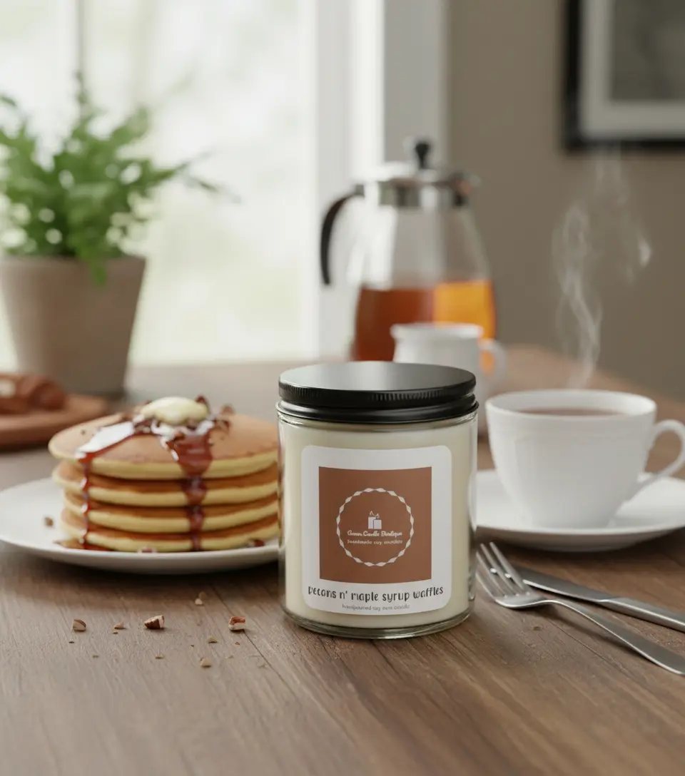 Maple Syrup Pancake Candle