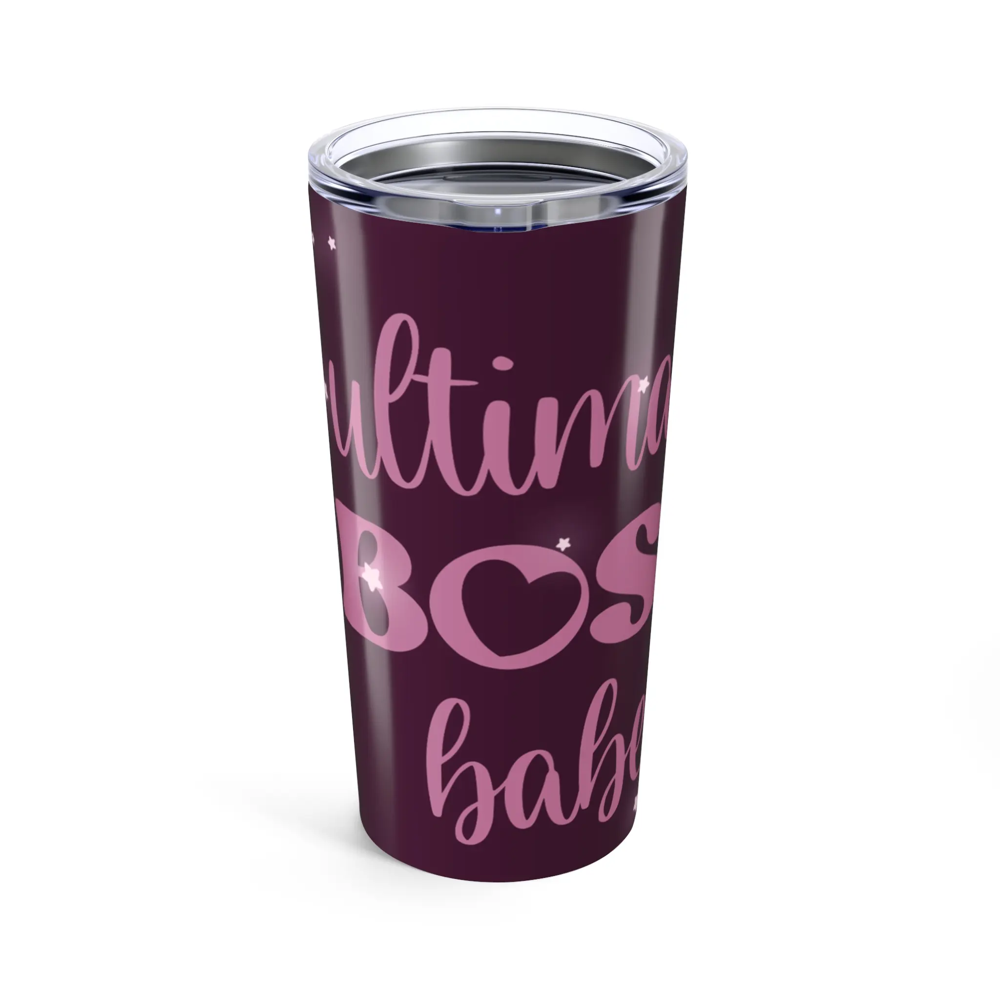 Ultimate Boss Babe Tumbler 20oz | Pink Ombre Script Stainless Travel Cup