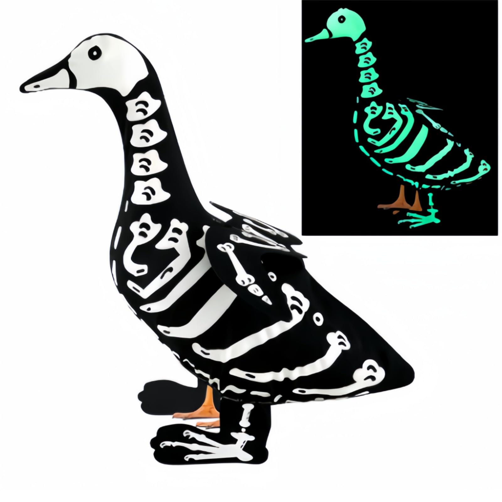 Halloween Porch Goose Outfits Glow in the Dark Skeleton Pumpkin Costume Clothes Accessories for 23'' Plastic/ Cement Goose Statue, Halloween Outdoor Patio Yard Lawn Decoration Halloween Porch Goose Outfits Glow in the Dark Skeleton Pumpkin Costume Clothes Accessories for 23'' Plastic/ Cement Goose Statue, Halloween Outdoor Patio Yard Lawn Decoration