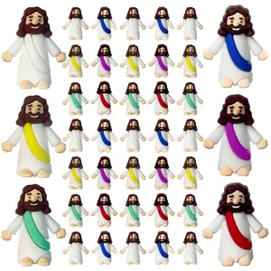 30Pcs Little Jesus Figures, Set of 30pcs Action Figures Mini Jesus Figurines in Bulk, Tiny Jesus Figures to Hide and Seek Religious Gifts for Easter Egg Stuffers Fillers