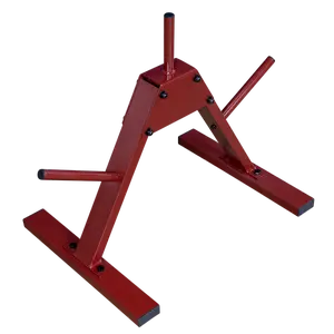 Fitness Standard Weight Plate Tree and Barbell Holder, Compact Storage for Home Gym Equipment