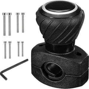 Steering Wheel Knob, Universal Car Suicide Knob Power Handle Spinner Fit for Steering Wheel, Cars, Semi Truck, Forklifts, Tractors, Boat, and Golf Cart – Black