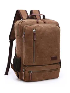 Canvas, Large Capacity, Multiple Pockets, Durable Design, Suitable for Students and Daily Use, Casual Style, Backpack for School