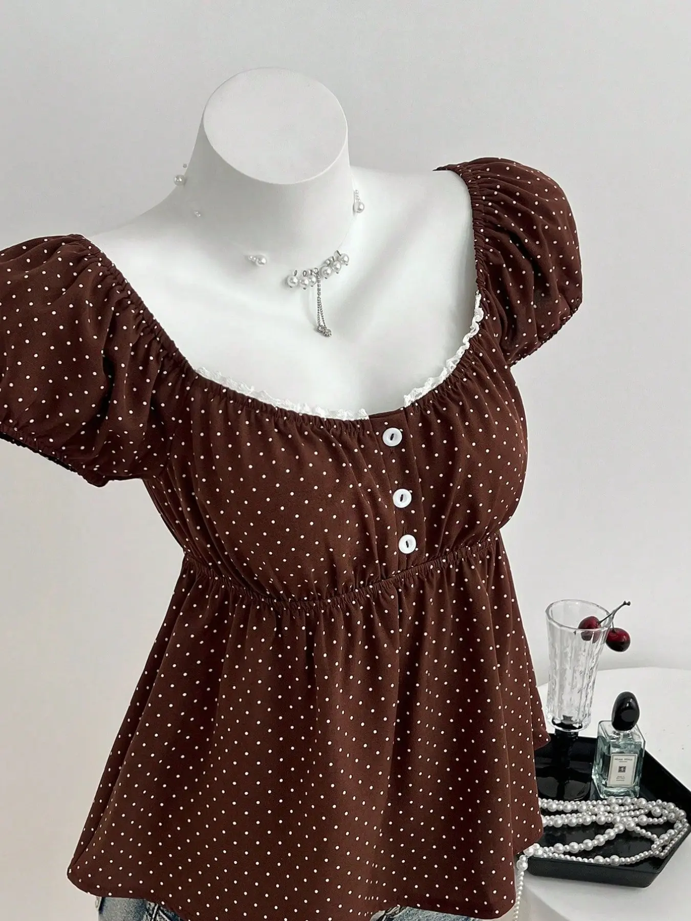 brown dress design Dalia Maxi Dress, in Chocolate Brown Polka Dot, Size: 2XL | Show Me Your Mumu
