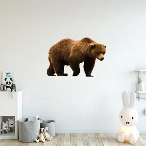 Grizzly Bear Vinyl Wall Decal Brown Bear Sticker Wall Art Decor Mural VWAQ - PAS11