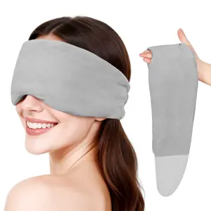 Cooling Weighted Sleep Mask - 100% Blackout Sleep Pod for Insomnia Relief, Unbound Strap-Free Design, Icy Feel Side-Sleeper Friendly Eye Mask, Anxiety Relief Deep Sleep Cover