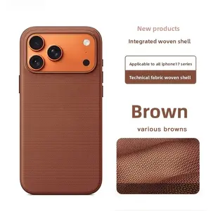 Luxurious Tech-Woven Shockproof Magnetic iPhone Case, suitable for iPhone 17/16/15/14/13 Pro Max, supports magnetic wireless charging, tech-woven protective cover