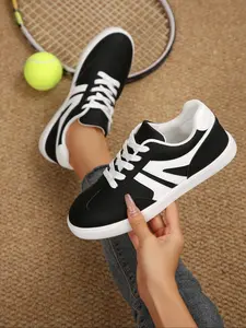 Step Women's Classic Vintage Rubber Sole Sneakers, Genuine Leather Casual Shoes, Anti-Slip Sports Shoes, Fashion Tennis & Skateboard Shoes