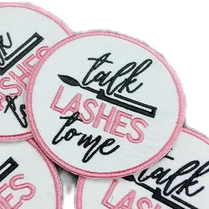 Embroidery Patch - Talk Lashes to Me-Trucker Hat- Small Size 3 Inches