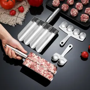 Stainless Steel Meatball Maker Machine, Creative Kitchen 3-In-1 Design, Perfect for Meatball Lovers, Easy-To-Use & Durable