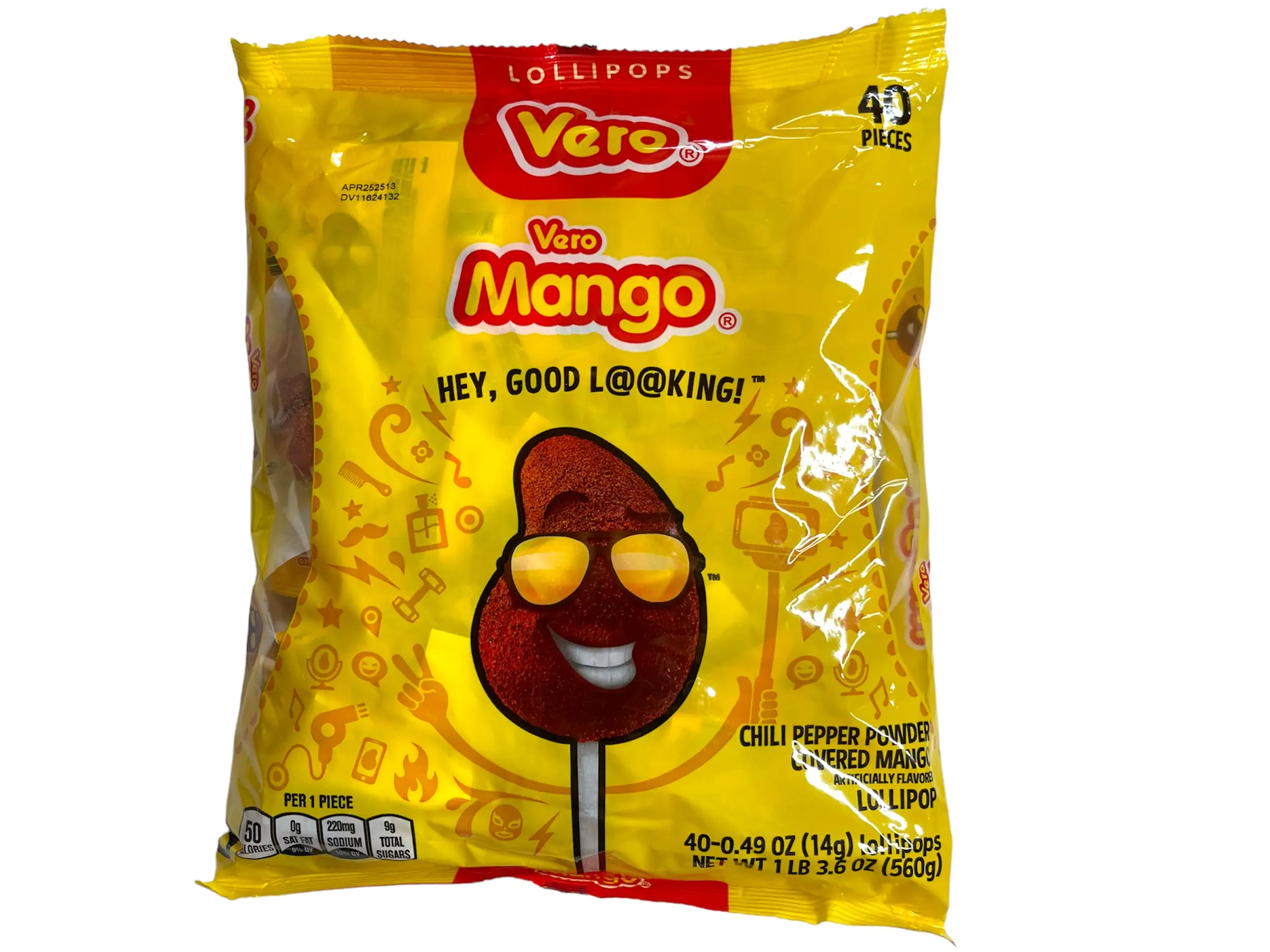 Vero Mango Chile Pepper Powdered Lollipops (40 pieces)