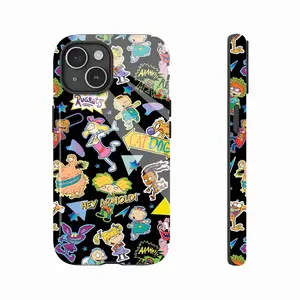 Eye-Catching Rugrats Cartoon Design Mobile iPhone Case. Dual-Layer Anti-Drop PBT+TPU Phone Protective Cover,for iPhone 16/15/14/13/12/11/17 ProMax Plus for Samsung phones,an excellent gift for friend or fans.