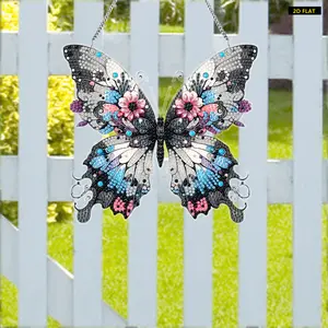 2D FlatButterfly Theme 2D Flat DIY Special Shape Hanging Diamond Art Kits Diamond Painting Set Rhinestone Diamond Art Window Pendants WindDiamond Painting Kit is Suitable for Decorations. Create Unique DIY Handicrafts, Making Gifts Distinctive and Unique!