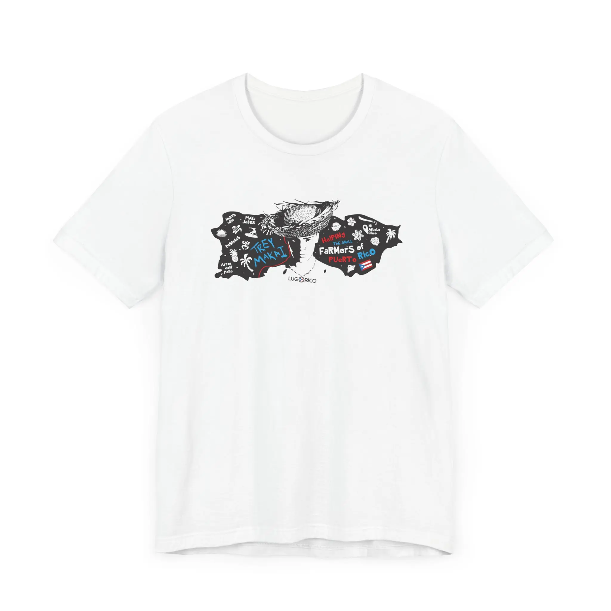 LugoRico TREY-MAKAI-PR-ISLAND Unisex Short Sleeve Tee
