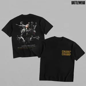 Conor The Notorious McGregor Double Champion Signature Heavy Cotton T-shirt UFC Pound For Pound Shirt MMA Fan Apparel Pump Cover Direct-to-garment Printing Menswear Soft Casual Unisex Graphic Tee Vintage Streetwear