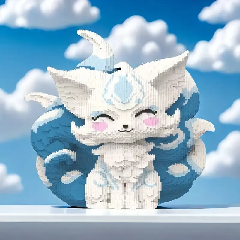 12646pcs Nine-Tailed Fox 3D Puzzle Building Block Creative