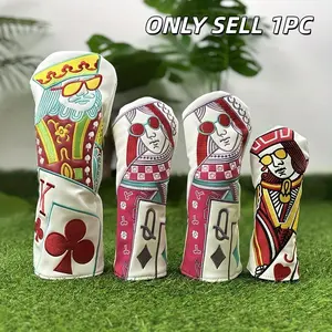 Jqk Embroidered Golf Club Head Cover, Durable Hybrid Driver & Wood Protector, Stylish Golf Accessory for Enhanced Game Performance