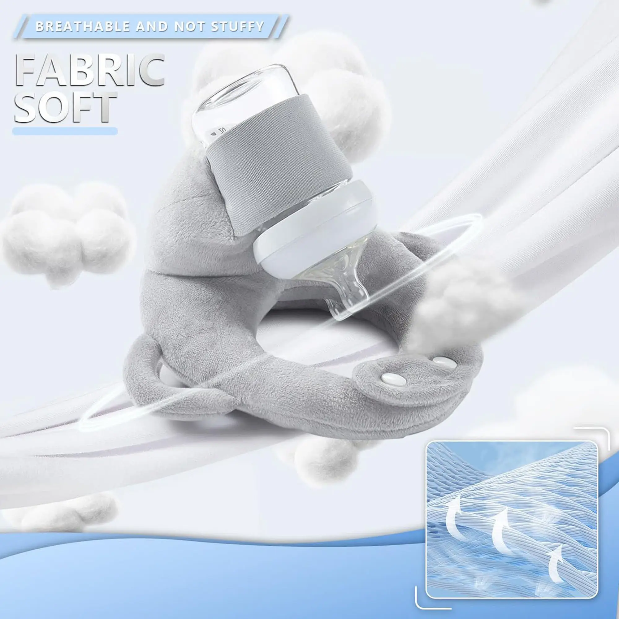 Hands-Free Baby Feeding Pillow - Adjustable Nursing Cushion with Bottle Holder for Infant Feeding