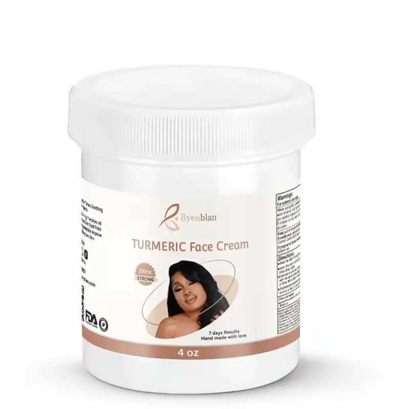Byenblan Turmeric Face Cream - 4oz Body Care Product, Exfoliating Moisturizer for Skin Repairing, Acne Discoloration, Pimple Treatment & Moisture Boost, Hydrating, Moisturizing, All Skins, Multi-Treatment