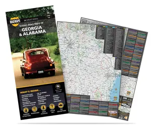 Georgia and Alabama: 24 Scenic Road Trips on One Map