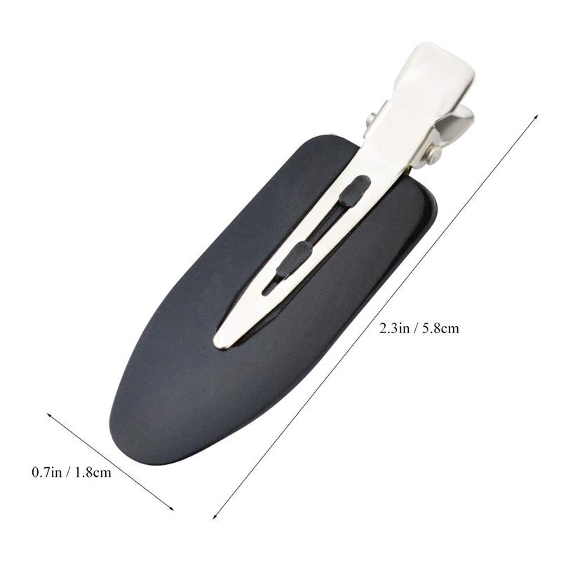 Valentine's Day Gift 24 Pcs No Bend Hair Clips, Creaseless Pin Curl Clips for Hairstyling, Bangs, Finger Waves, Makeup Application, Hairdressing, and Styling in Black For Girls