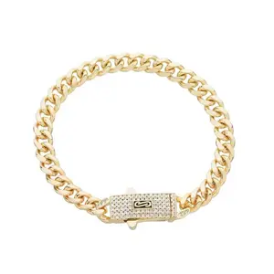 Monaco Anklet 6mm Cuban Chain Women's Anklet Copper Material Electroplated 14k Gold Men's Anklet Length Can Be Customized