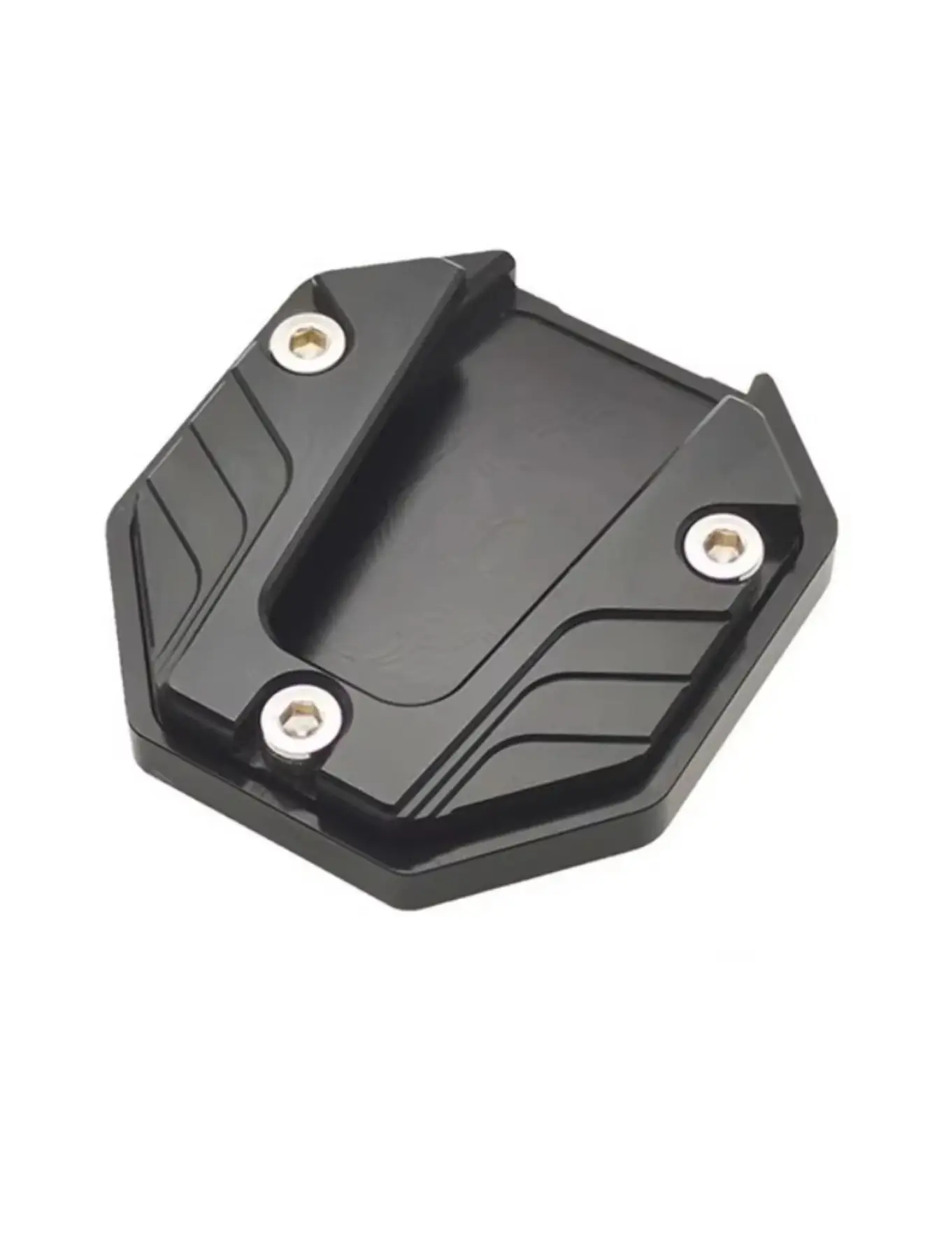 1pcs Aluminum Alloy Motorcycle Bike Kickstand Extender Foot Side Stand Extension Foot Pad Support Plate Motorcycle Parts Motorbike Accessories Footrest Motorcycle