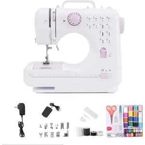 Compact Sewing Machine for Beginners, 12-in Patterns, Lightweight with Reverse Function & Foot, for Handcrafting Clothes & Repairs(505)