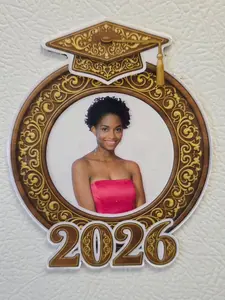 Class of 2026 Graduation Photo Magnet | Custom Senior Magnet | Handmade Graduation Keepsake | Grad Party Favor | Senior Photo Gift