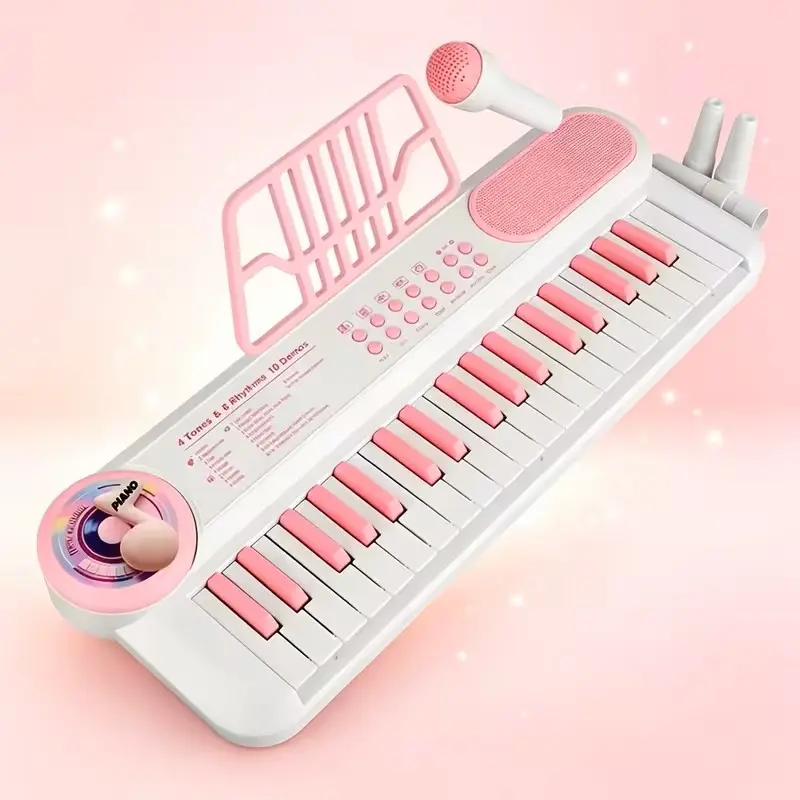 Kids Electronic Keyboard Musical Toy with Microphone - Premium ABS Material, Stylish Design, Multiple Modes for Instrument & Tone Learning, Early Learner Music Fun, Ideal Gift for Boys & Girls, Builds Confidence & Performance Skills