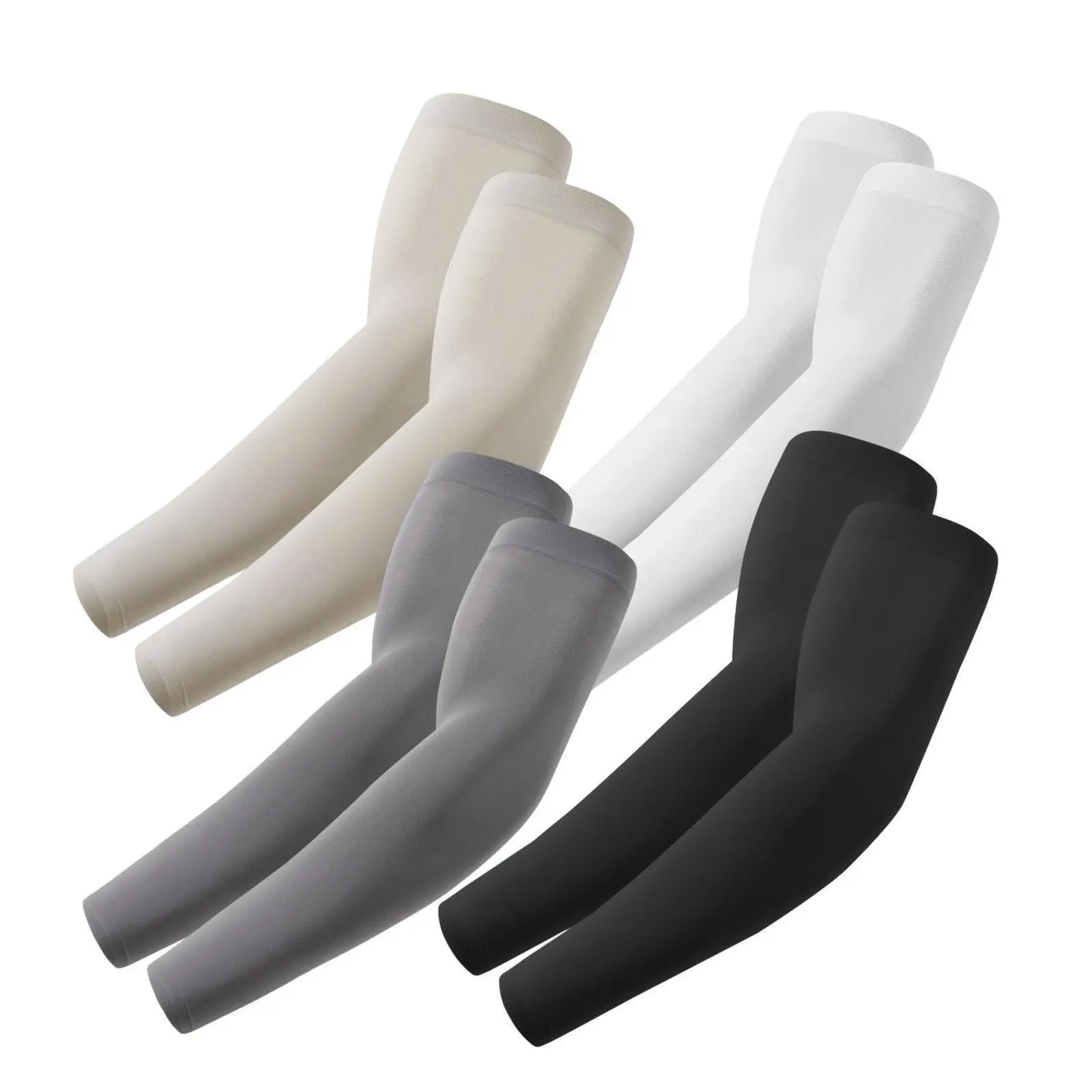 4 PCS Arm Sleeves, Cooling UV Sun Protection Sports Compression for Men/Women