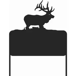 Reflective Elk Yard Sign