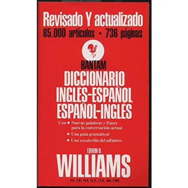 Used Spanish-English/English-Spanish Comprehensive Dictionary (Bantam, Edwin B. Williams) - Soft Covers, Ideal for Students, Businessmen, Authoritative