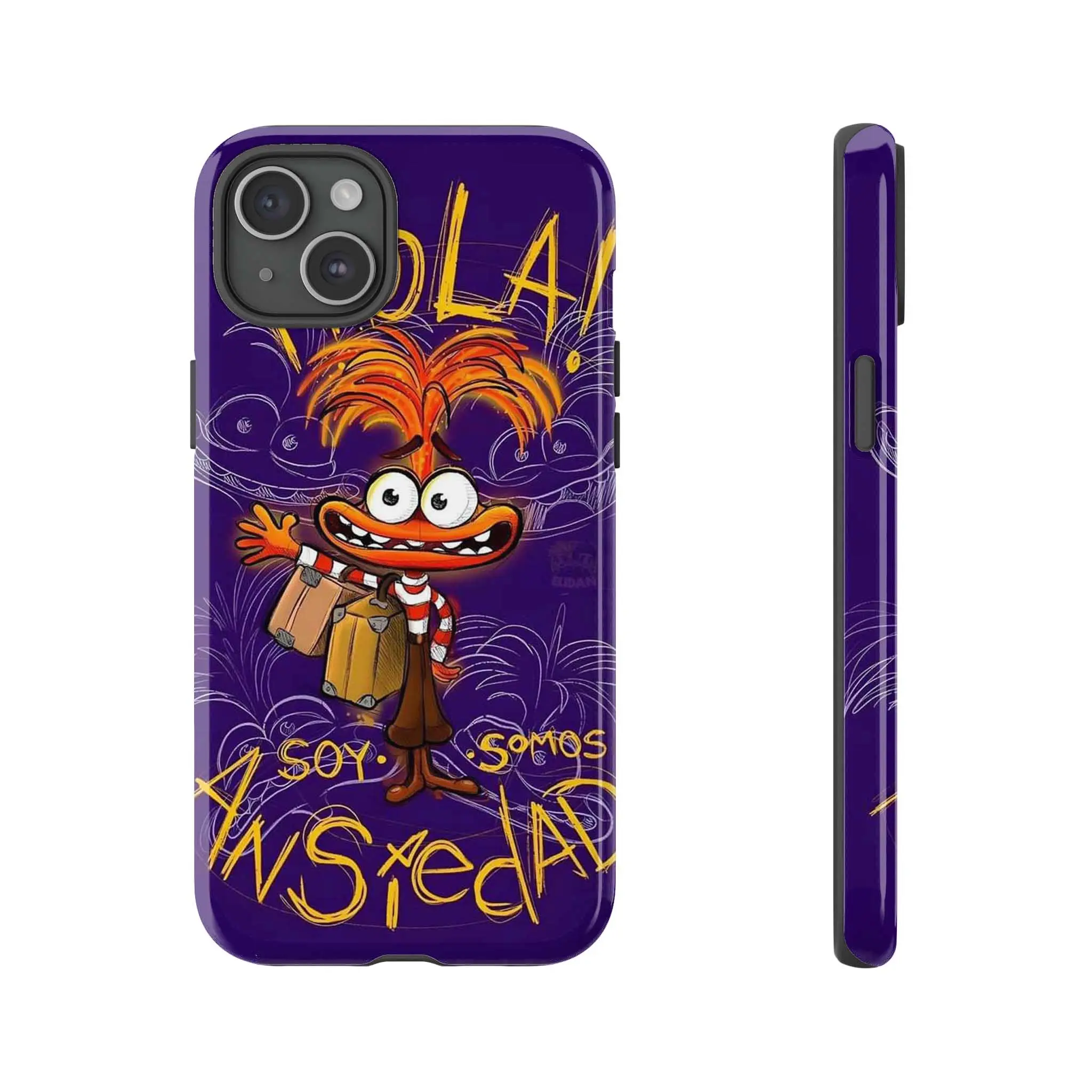 Inside Out Phone Case, Inside Out Inspired Design, Artistic Inside-Out Cover for iPhone & Samsung, Colorful Emotion-Themed Case