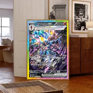 Pokemon Ceruledge EX Cartoon Card Poster ,Ceruledge EX Pokemon Poster Anime Canvas Sticky Wall Art Printing Waterproof Home Living Bed Room Bar Aesthetic Decor