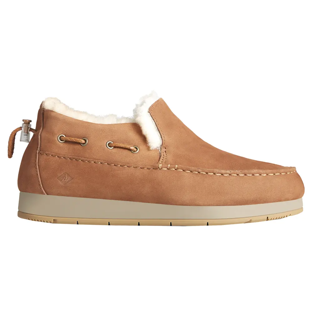 Sperry Womens Moc-Sider Cozy Premium Slip On Flats Casual - Brown