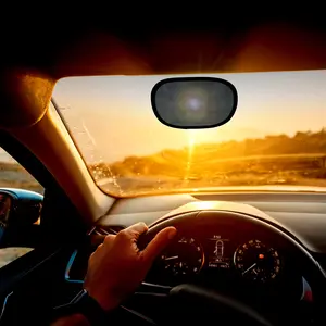 EcoNour 2-Pack Miniature Static Cling Car Sun Visor Shade - Windshield Shade for Sun Glare Protection, Automotive Exterior Accessory