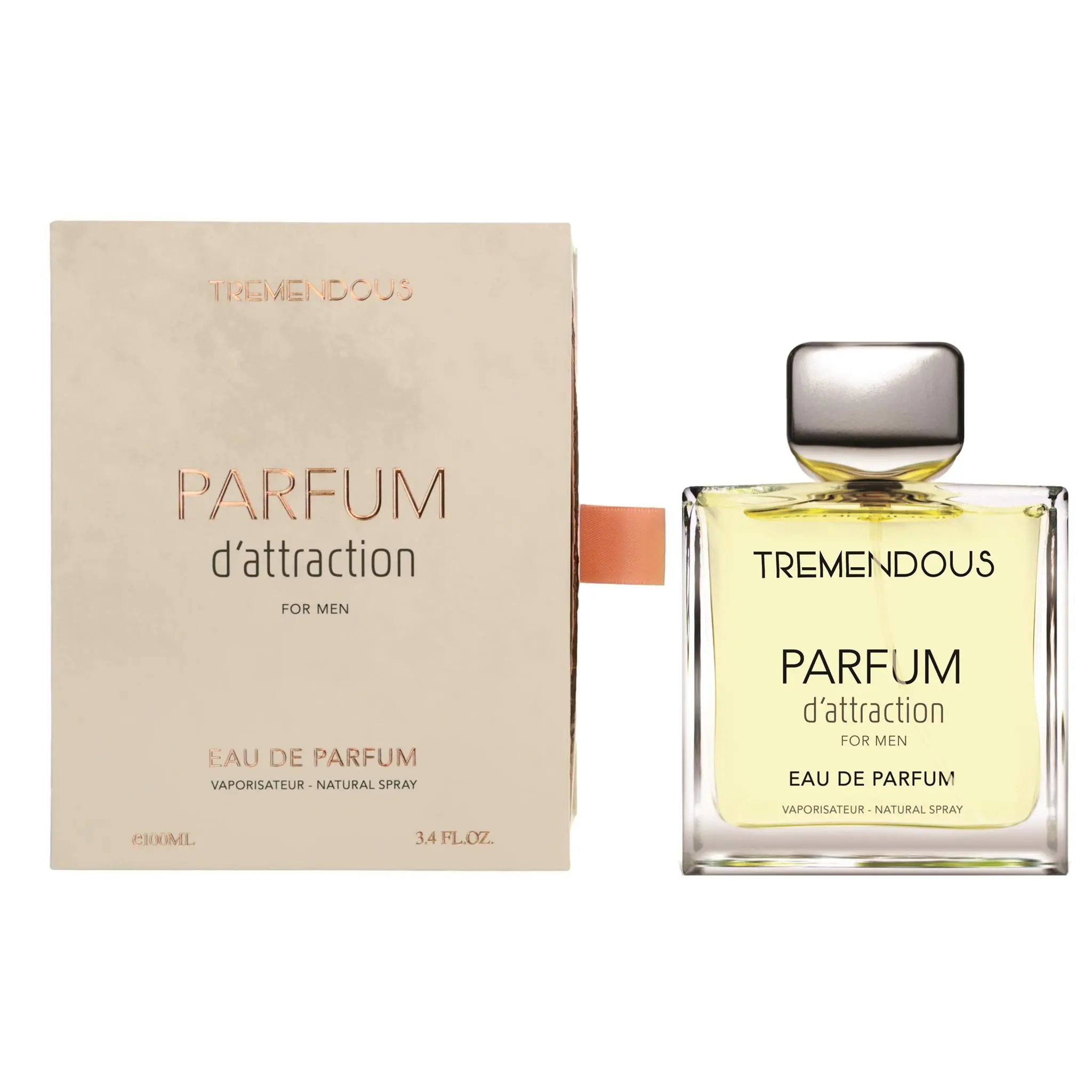 Parfum D'Attraction by Tremendous Parfums, 3.4 oz Eau de Parfum Spray for Men