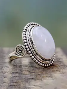 Vintage Artificial Gemstone Decorated Ring, Fashion Jewelry for Party, Daily Clothing Decor, Trendy All-match, Everyday Elegance & Exquisite Jewelry for Birthday Gift