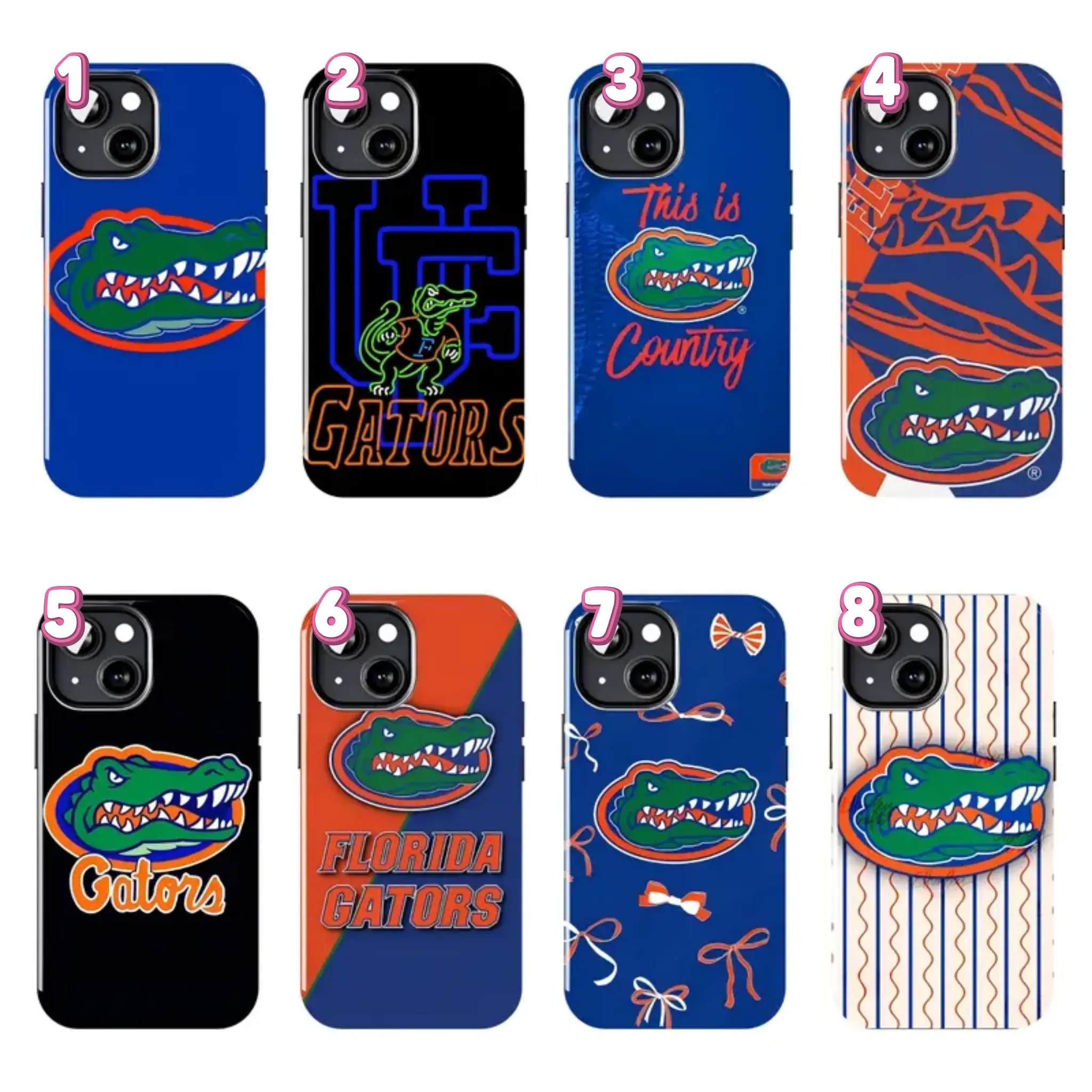 [iPhone 18 Pro/ProMax] Florida Gators Phone Case, College Football Team Inspired Graphic Design, Gator Mascot Sports Theme Protective Cover, Fan Gift Accessory, Compatible with iPhone 11–17 Pro MaxPlus series