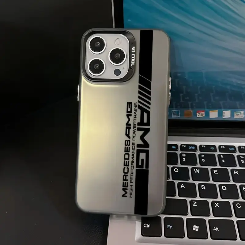Fashion A-AMG Performance Sport Car Phone Case Suitable for iPhone 17, 16e, 16, 15, 14, 13, 12, 11, Mini, Pro Max Air X XR XSMAX 8, 7 Plus Anti-Drop Matte Back Cover, Cute Phone Case, Daily Phone Cover, Mobile Accessory Upgrade, Anti-Drop Phone Case