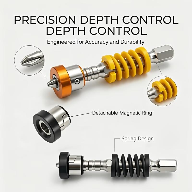 Pack Of 5 Magnetic Spring Loaded Screwdriver Bit Quickly Release Spring Mechanism For Electric Drills Power Tool fathersdaygift,father'sdaygifts Pack Of 5 Magnetic Spring Loaded Screwdriver Bit Quickly Release Spring Mechanism For Electric Drills Power Tool fathersdaygift,father'sdaygifts