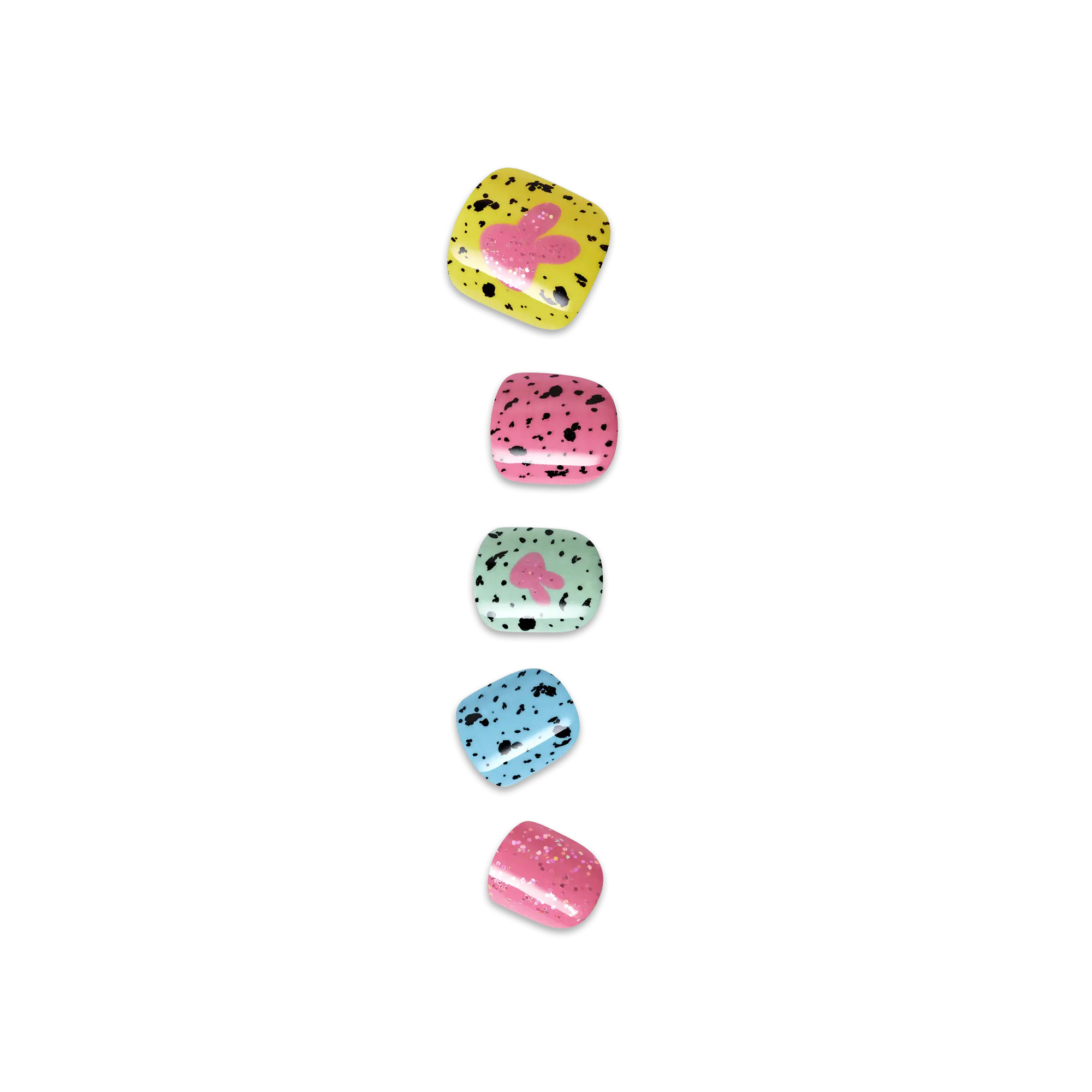 Impress Kids No Glue Fake Press On Nails - Fluffy Tails | Design, Multicolor, Kids, Squoval, Manicure