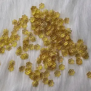50 pcs Flower End Caps Spacers - Elegant Flower Design, Lightweight & Flexible for DIY Bracelet, Necklace, and More