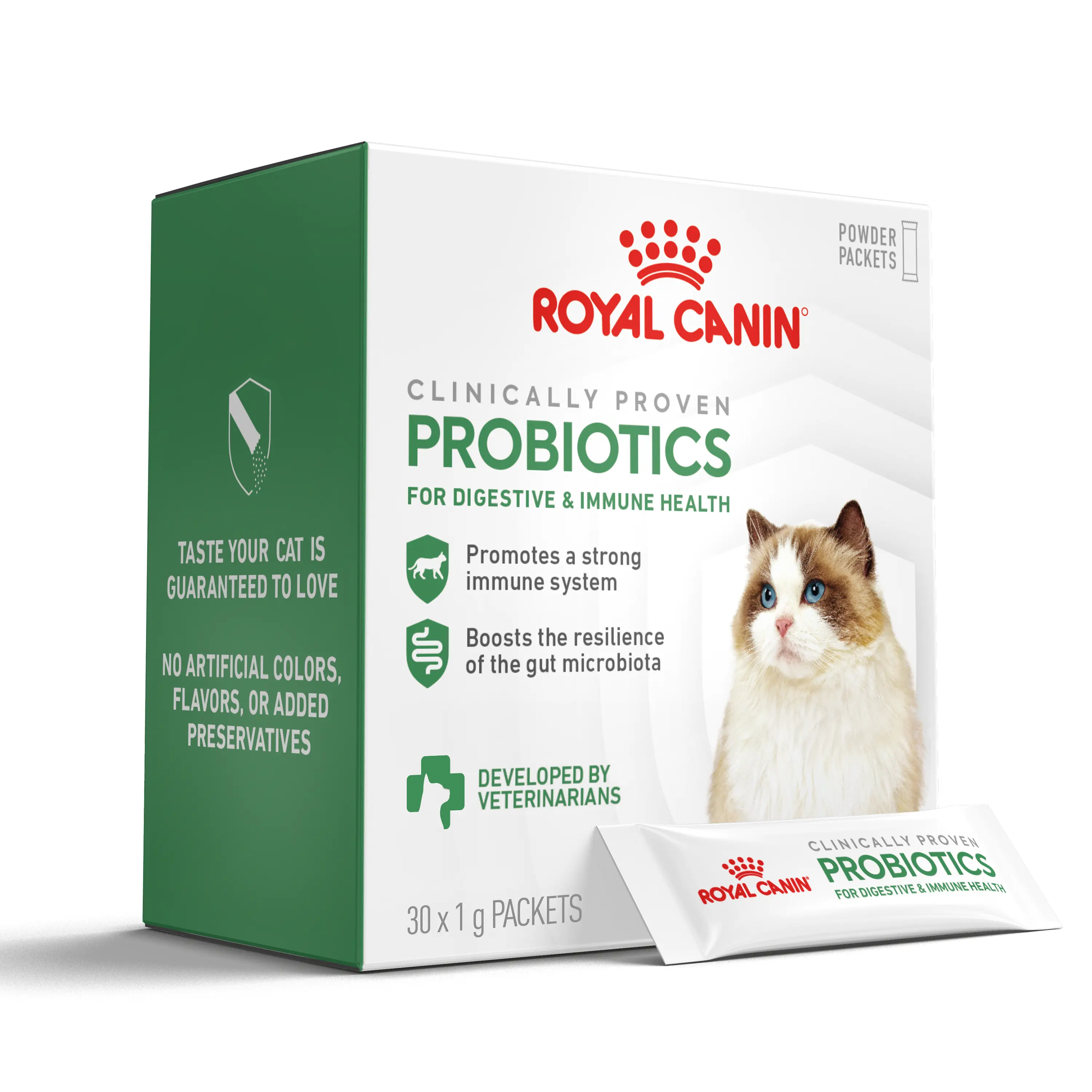 Royal Canin Cat Probiotic Powder Supplement - Digestive & Immune Health Support for All Ages Cat, 30 Count